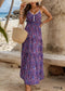 Boho Print Suspender Dress
